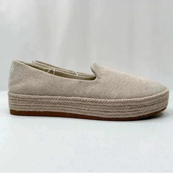NWT ESPRIT Women’s Carina Loafer Tan Canvas Espadrille Platform Size 11 - Picture 2 of 16